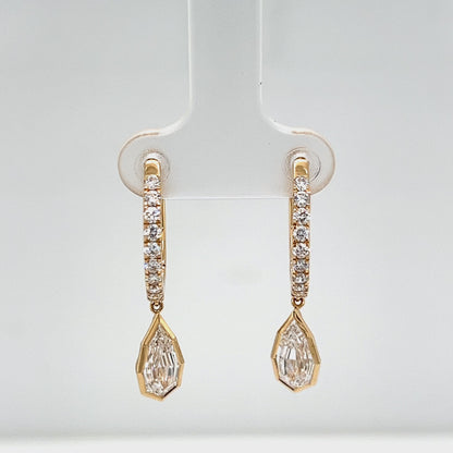 Lab Grown Diamond Earrings CLASSIC GROWN Made of 14 Karat Yellow