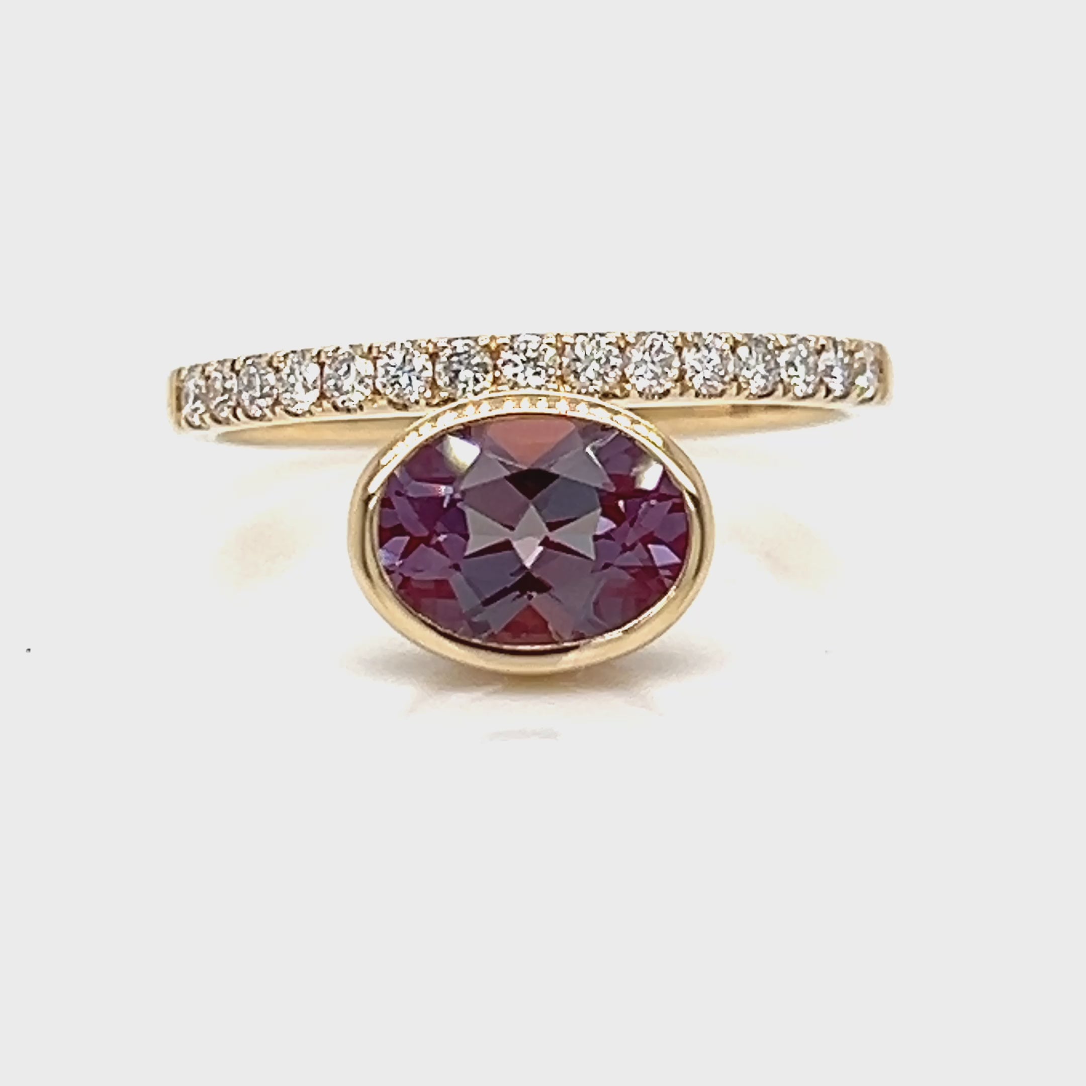 One Lady's LEGENDJEWELRYINC 14 Karat Yellow Women's Colored Stone Ring