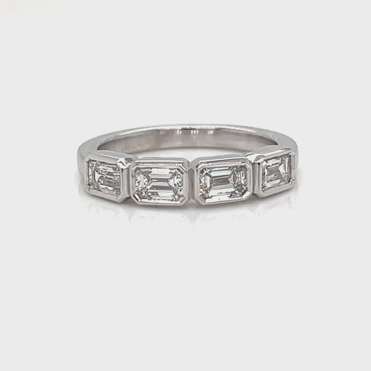 Load video: One Lady's DANIEL JOSEPH Women's Lab Grown Diamond Wedding Band